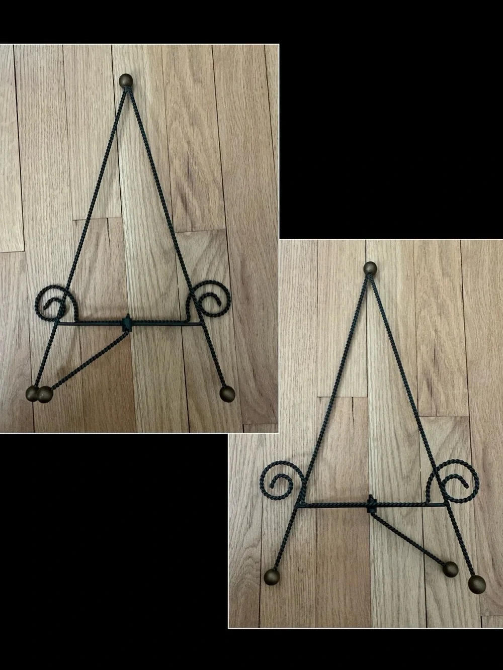 NWT Terragrafics® Artisans Guild French Wire Easel w/Frame, Green, Gold, 1997